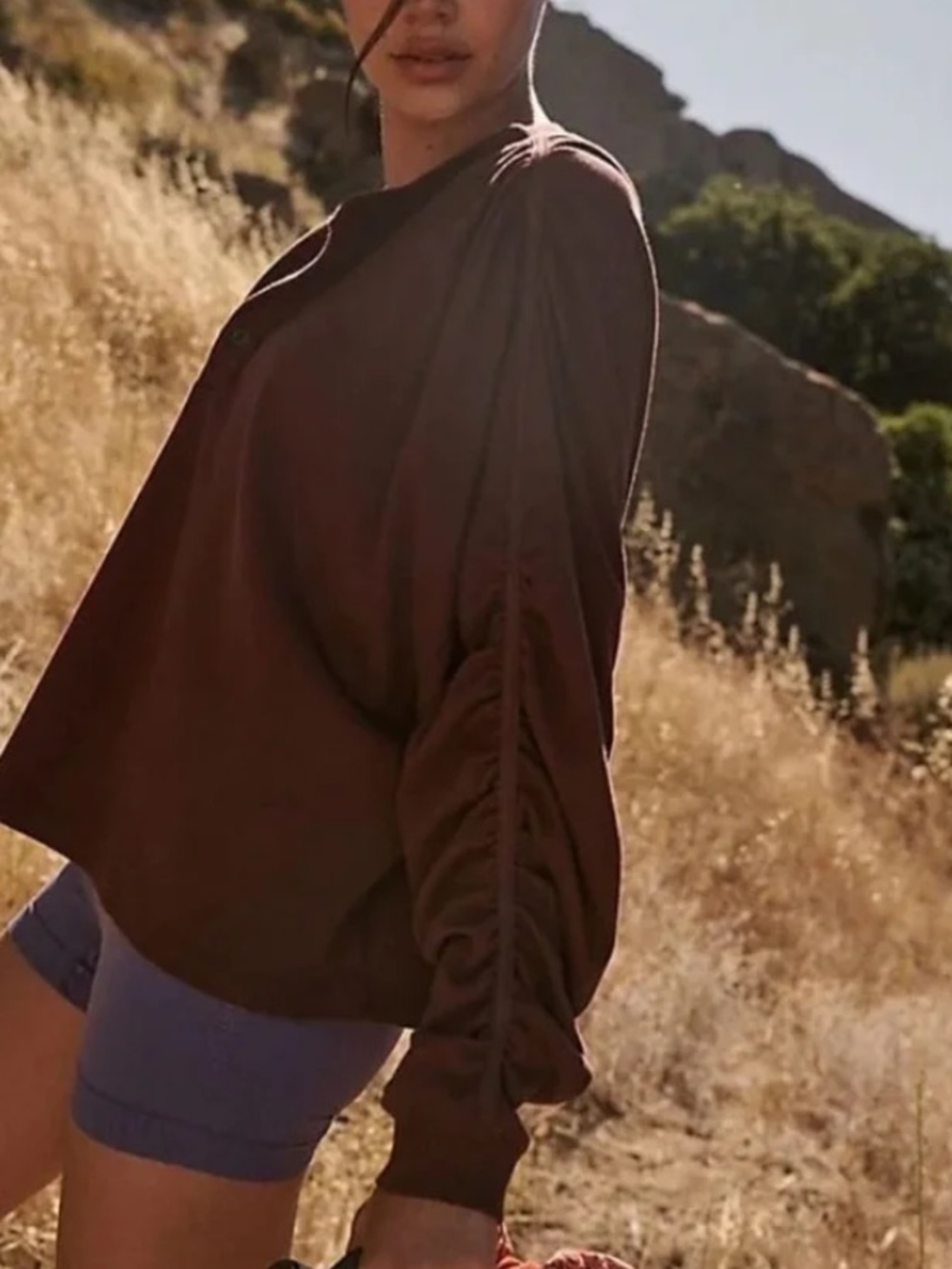 Free People Movement Flow State Layer • Bitter Brown • Sz S